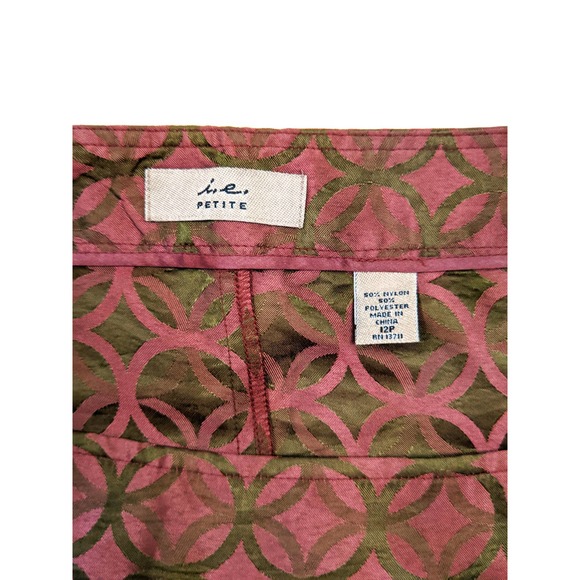 i.e. Petite A Line Skirt Boho Knee Length Waist Band Invisible Zipper Size 12P - Picture 4 of 4